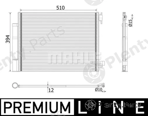 Mahle AC73000P — Condenser, air conditioning