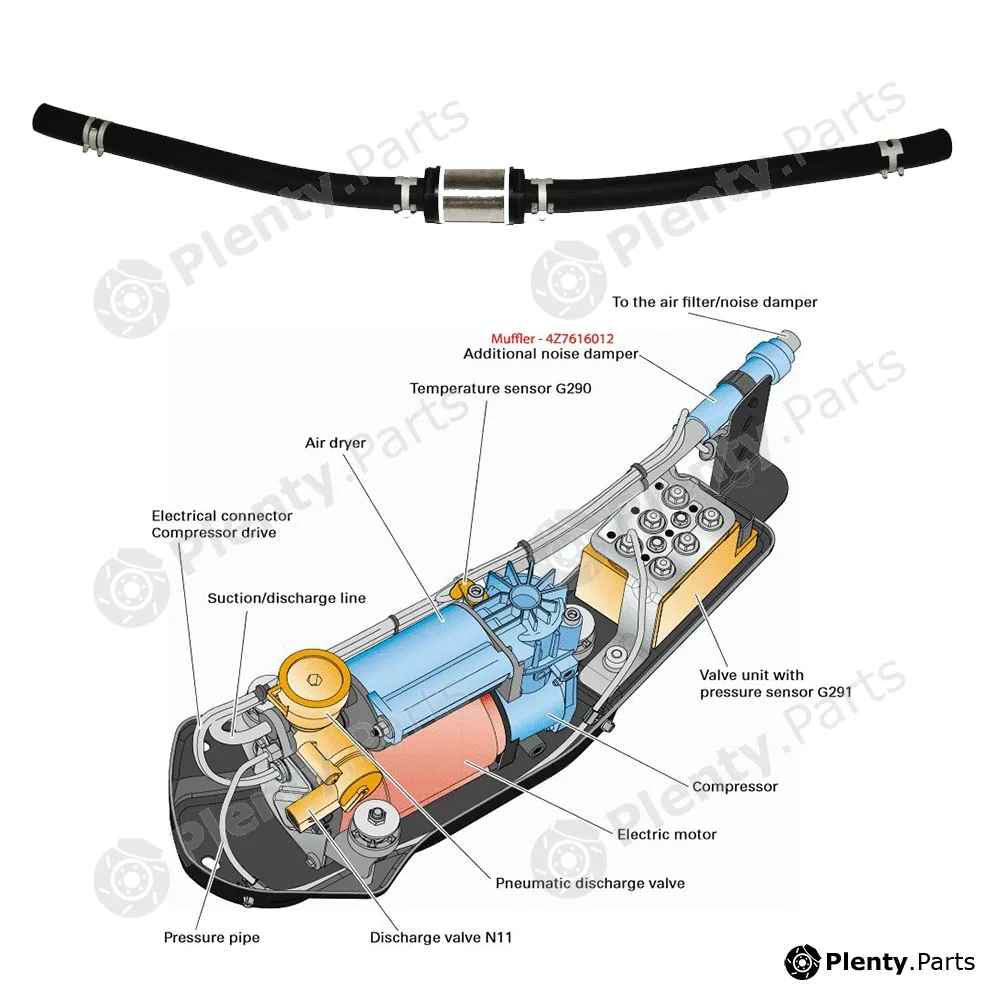 MiesslerAutomotive 3643-01-6012 — Silencer, compressed-air system Original Miessler Automotive® - Product
