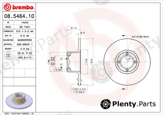 Breco BS7424 — Brake Disc