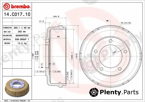 Breco BK1168 — Brake Drum