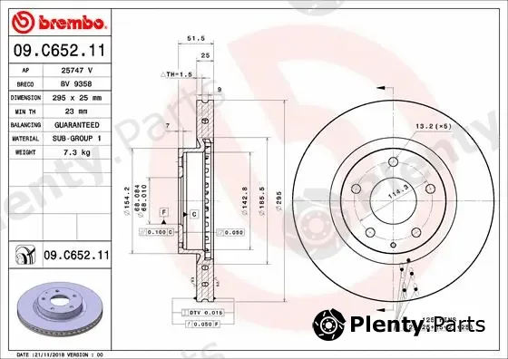 Breco BV9358 — Brake Disc COATED DISC LINE
