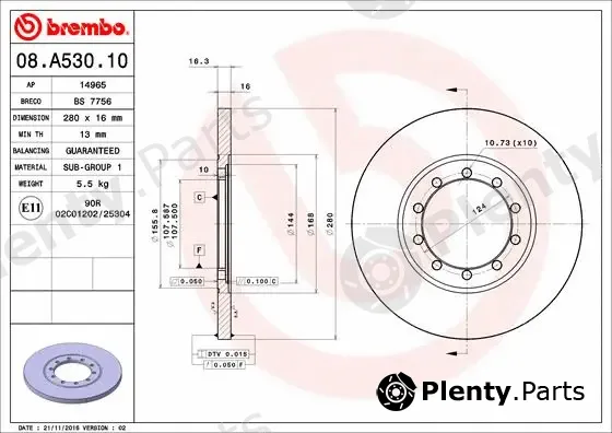 Breco BS7756 — Brake Disc