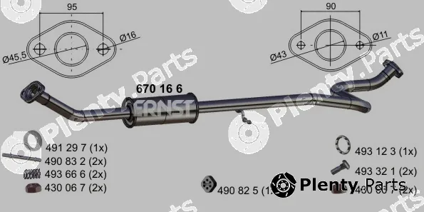 Ernst 670166 — Centre Muffler