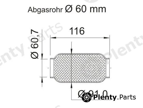Ernst 460125 — Flexible Pipe, exhaust system