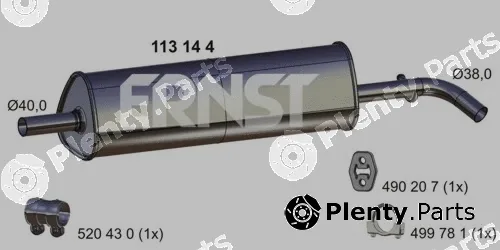 Ernst 113144 — Centre Muffler