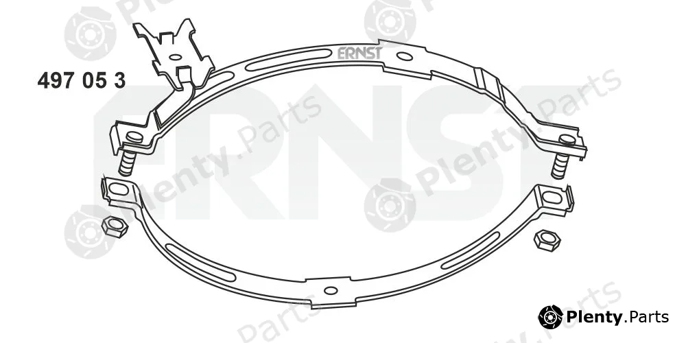 Ernst 497053 — Bracket, muffler