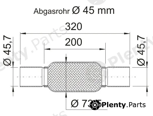Ernst 460071 — Flexible Pipe, exhaust system