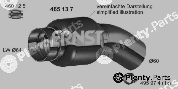 Ernst 465137 — Flexible Pipe, exhaust system