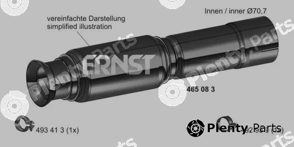 Ernst 465083 — Flexible Pipe, exhaust system