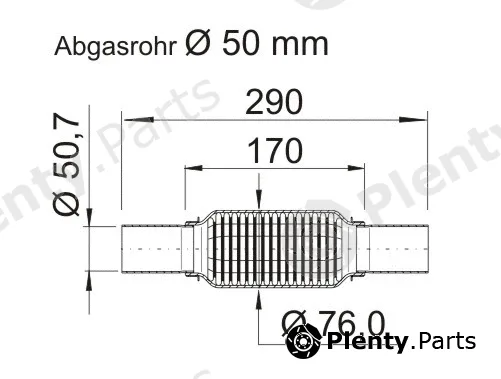 Ernst 464055 — Flexible Pipe, exhaust system "soft"