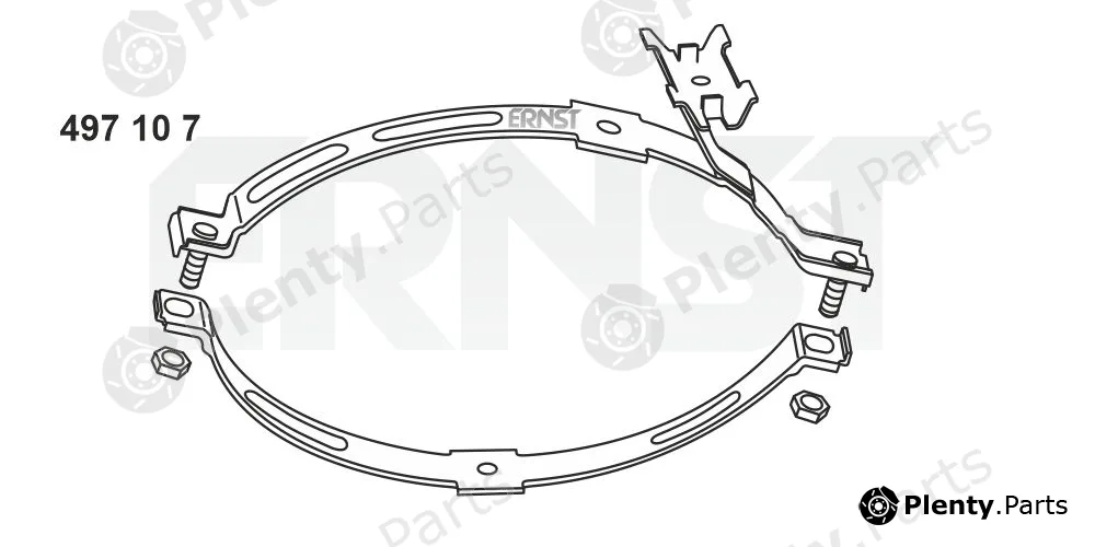 Ernst 497107 — Bracket, muffler