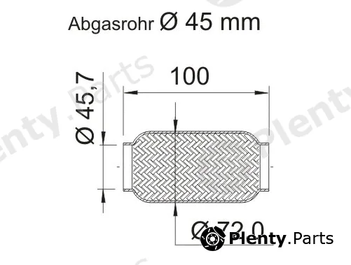 Ernst 460002 — Flexible Pipe, exhaust system