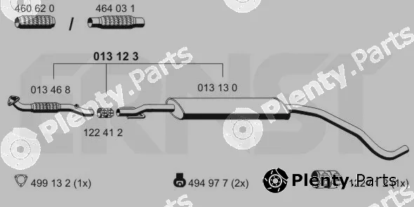 Ernst 013123 — Centre Muffler Set