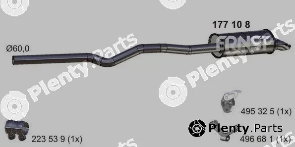 Ernst 177108 — Rear Muffler