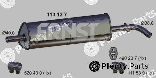 Ernst 113137 — Centre Muffler