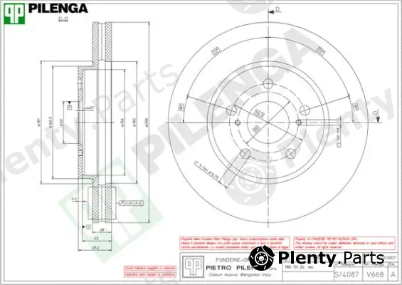 Pilenga V668 — Brake Disc