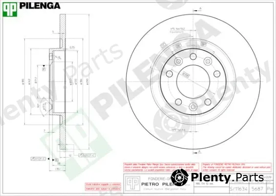 Pilenga 5687 — Brake Disc