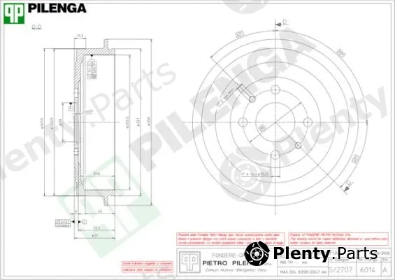 Pilenga 6014 — Brake Drum
