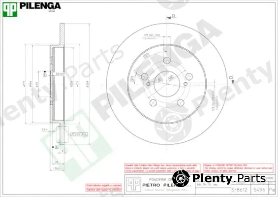 Pilenga 5496 — Brake Disc