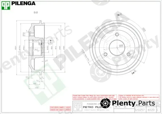 Pilenga 6020 — Brake Drum