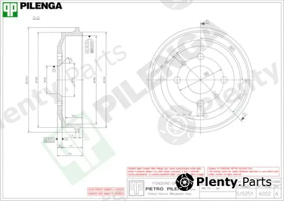 Pilenga 6002 — Brake Drum