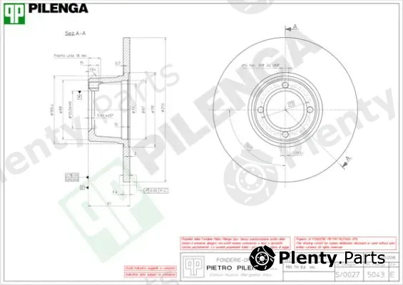 Pilenga 5043 — Brake Disc
