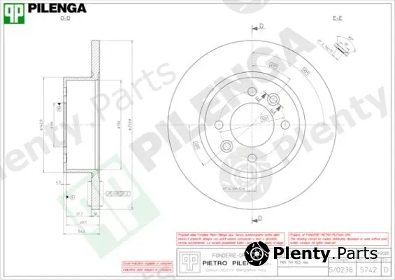 Pilenga 5742 — Brake Disc