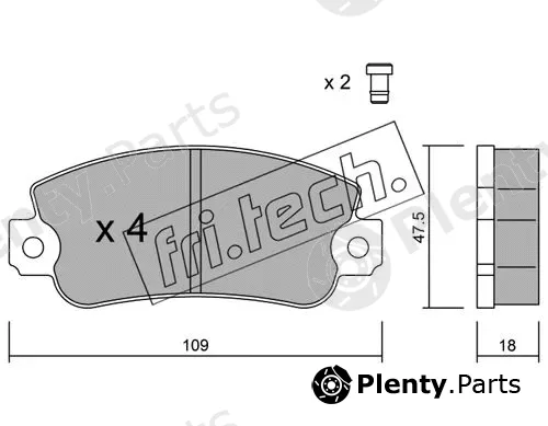 fri.tech. 035.1 — Brake Pad Set, disc brake