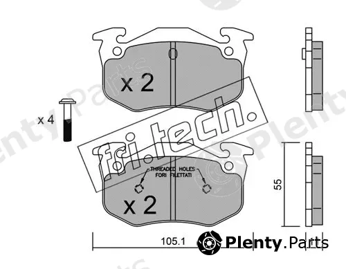 fri.tech. 040.1 — Brake Pad Set, disc brake