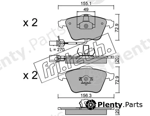 fri.tech. 565.1 — Brake Pad Set, disc brake