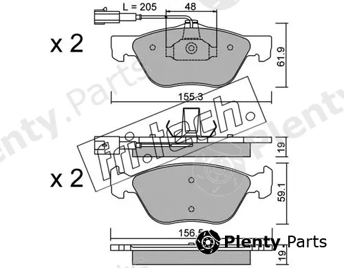fri.tech. 085.0 — Brake Pad Set, disc brake