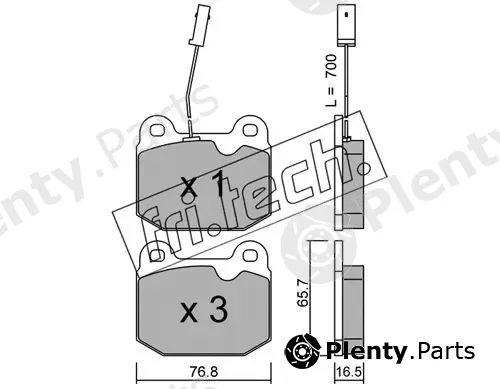 fri.tech. 015.2 — Brake Pad Set, disc brake