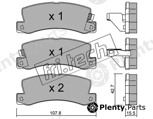 fri.tech. 164.0 — Brake Pad Set, disc brake