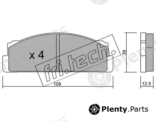 fri.tech. 001.1 — Brake Pad Set, disc brake