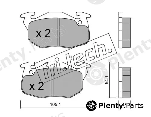 fri.tech. 039.5 — Brake Pad Set, disc brake