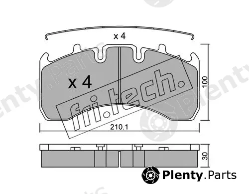 fri.tech. 666.0 — Brake Pad Set, disc brake