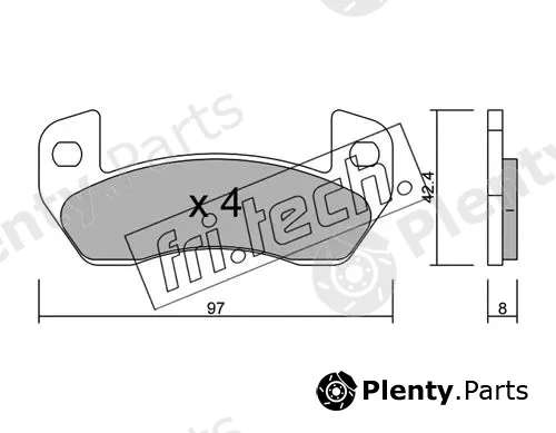 fri.tech. 929.0 — Brake Pad Set, disc brake