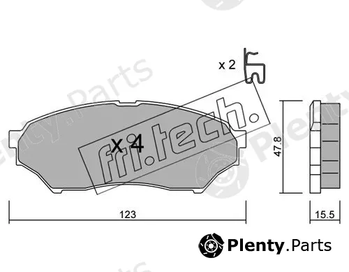 fri.tech. 412.0 — Brake Pad Set, disc brake