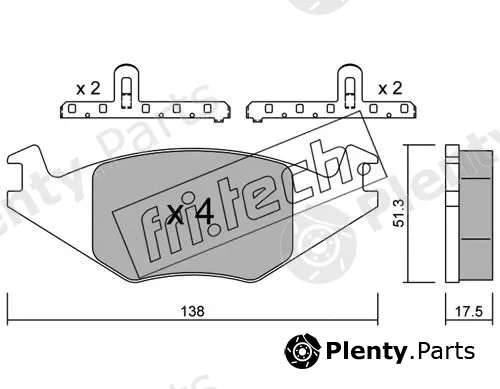 fri.tech. 049.0K — Brake Pad Set, disc brake
