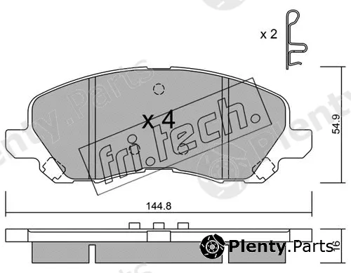 fri.tech. 497.0 — Brake Pad Set, disc brake