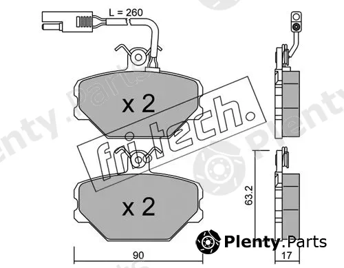 fri.tech. 061.1 — Brake Pad Set, disc brake