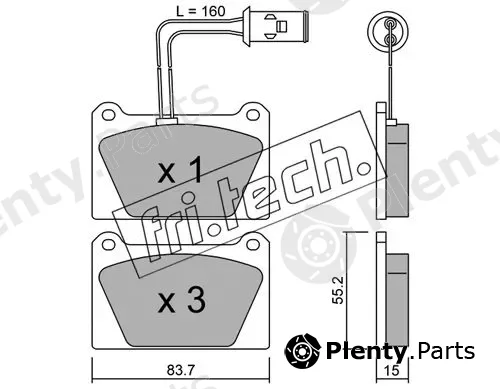 fri.tech. 054.0 — Brake Pad Set, disc brake