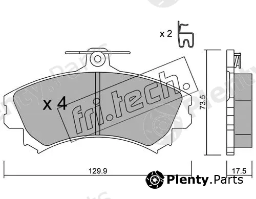 fri.tech. 225.1 — Brake Pad Set, disc brake