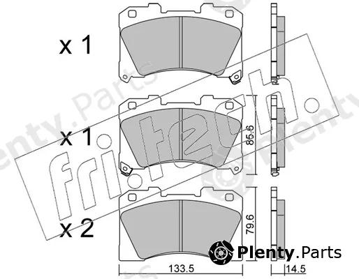 fri.tech. 1288.0 — Brake Pad Set, disc brake