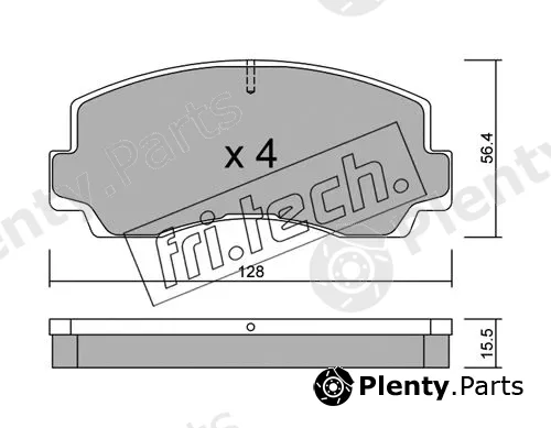 fri.tech. 252.0 — Brake Pad Set, disc brake