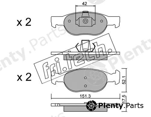 fri.tech. 081.1 — Brake Pad Set, disc brake