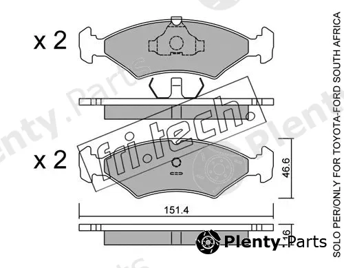 fri.tech. 031.2 — Brake Pad Set, disc brake