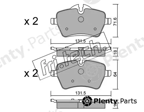 fri.tech. 784.0 — Brake Pad Set, disc brake