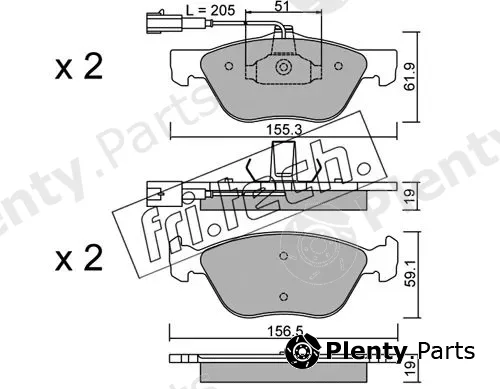fri.tech. 085.1 — Brake Pad Set, disc brake
