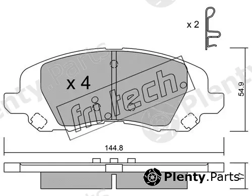 fri.tech. 878.0 — Brake Pad Set, disc brake